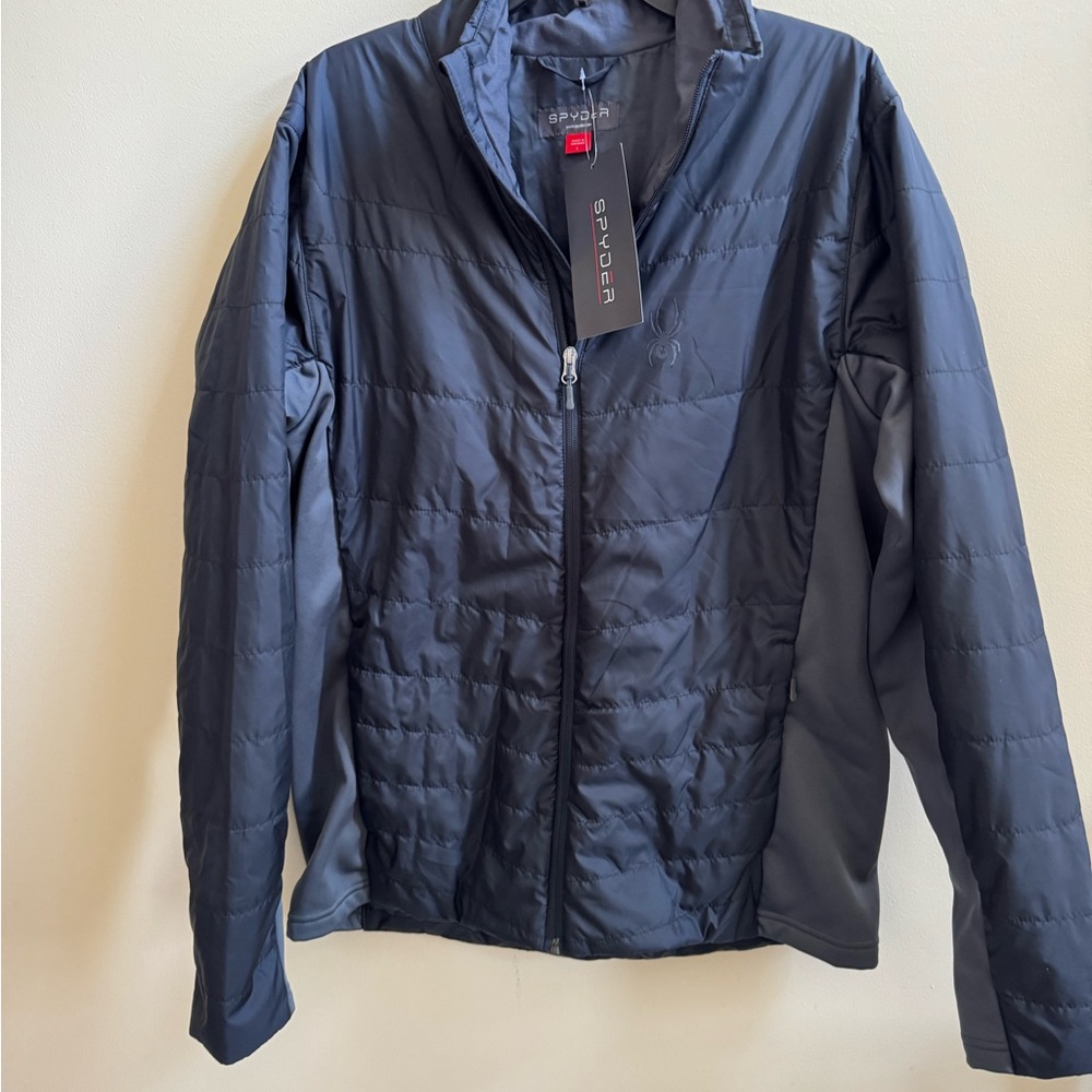 Spyder Black Puffer Jacket Lightweight Insulated Design